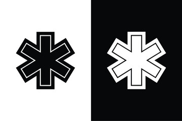 Obraz premium Life Star Medical Icon. A Symbol of First Aid and Emergency Care