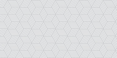 seamless geometric tile repeating dynamic fabric pattern black and white background. minimalist hexagon textile business polygon wall paper textured background.