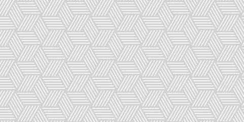 seamless geometric tile repeating dynamic fabric pattern black and white background. minimalist hexagon textile business polygon wall paper textured background.