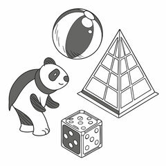 Colorful 3D Abstract Shapes with Creative Depth © Ghost