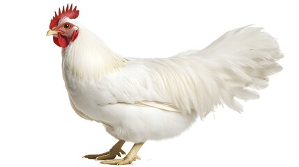 White Leghorn Hen Portrait 