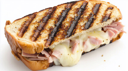 Toasted Ham and Cheese Panini with Melted Center