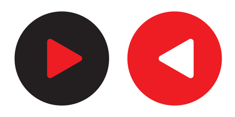 Play button icon, symbol. Vector illustration