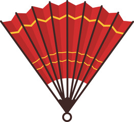 Traditional Chinese Paper Hand Fan Illustration
