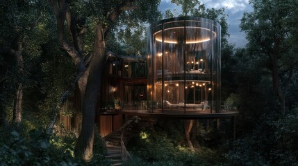 Enchanted Glass Treehouse: A Night in the Woods