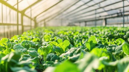 A solar-powered smart greenhouse with automated systems, lush plants and eco-friendly design, Eco-tech style