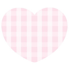 Illustration of pink heart, plaid pattern for Valentine's day, love sign, symbol, fashion, accessory, cute patch, shirt print, sticker, wedding card, plush toy, brooch, couple, relationship, icon