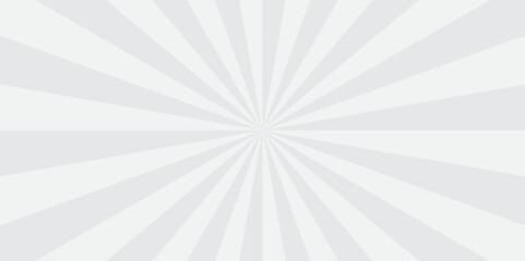 Vector sunburst pattern white and gray design. Vintage sunrays illustration swirl grunge backdrop line. sun beam vector banner design and comic burst gradient concept pattern.