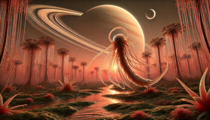 alien world, alien life flora and fauna