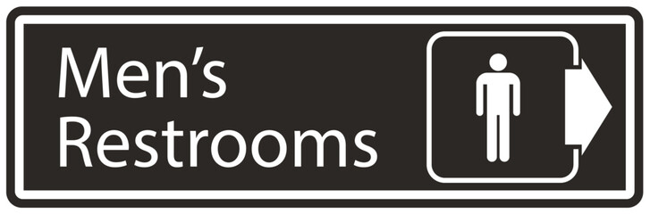 Restroom directional sign