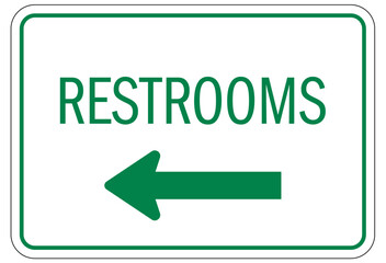 Restroom directional sign