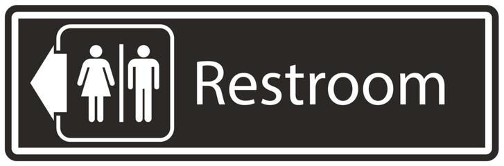 Restroom directional sign