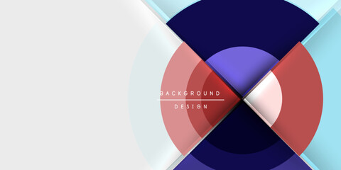 Circle and semi circle geometric background. Vector Illustration For Wallpaper, Banner, Background, Card, Book Illustration, landing page