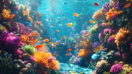 Vibrant Underwater Coral Reef