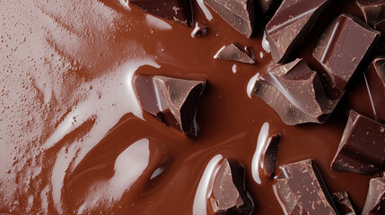 Close-Up of Sweet Melting Chocolate