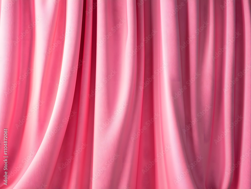 Poster a smooth, flowing pink curtain creating a soft and elegant backdrop.