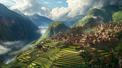 mountain village in the mountains