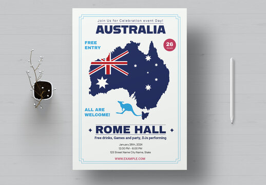Australia Day Flyer Template