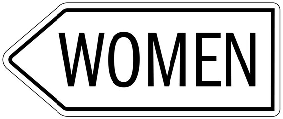 Restroom directional sign