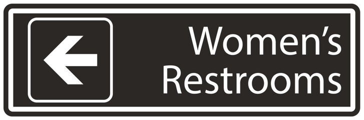 Restroom directional sign