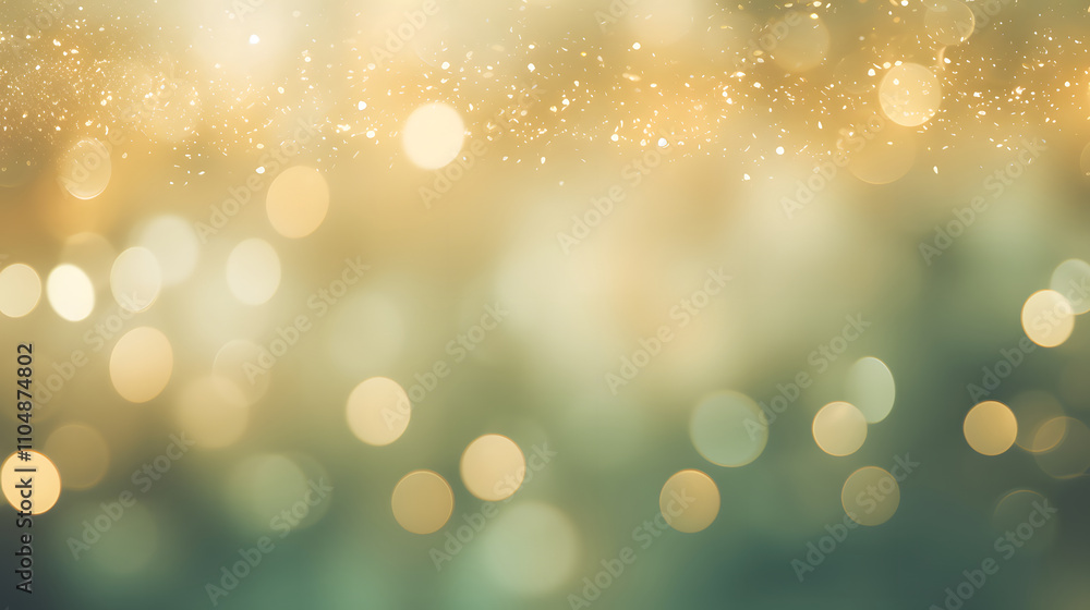 Poster a soft-focus background with shimmering bokeh lights in warm tones, ideal for festive themes.