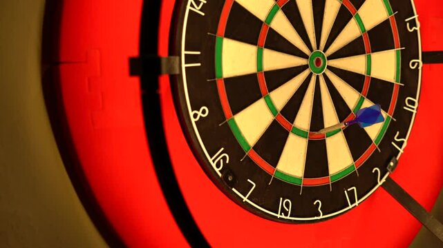 Three darts are thrown onto the dartboard. The first dart hit tripple 3, the second hit 19 and the third hit tripple 3.
Score 37 points