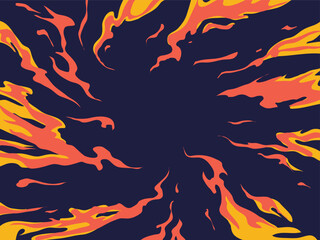 Comic book fantastic fire flames, Fire cartoon background.