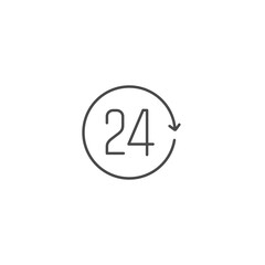 24 hours icon template vector illustration