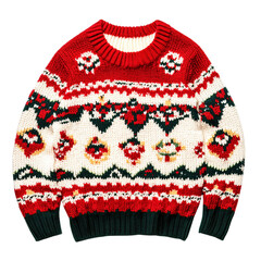Festive Red Green Christmas Knit Sweater Holiday Apparel Winter Fashion