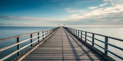 Fototapeta premium Wooden pier stretching into the sea