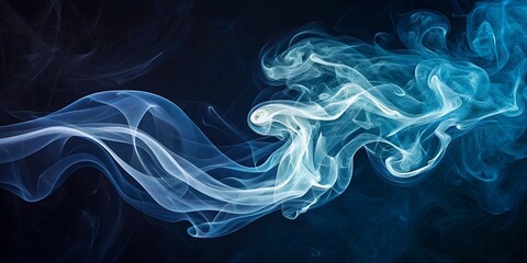 Fototapeta premium Abstract Blue Smoke