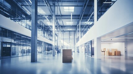 A sophisticated smart logistics management center, contemporary office with real-time tracking and routing systems, Logistics style