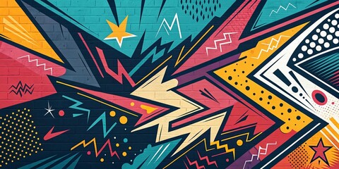 Fototapeta premium Abstract Graffiti Wall Art