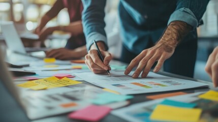 Obraz premium Task prioritization techniques, showing planners and checklists