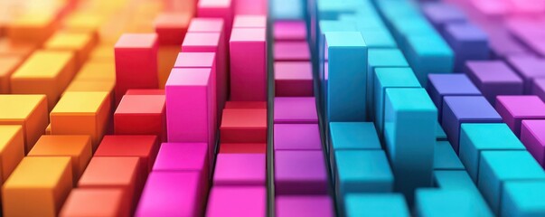 Datadriven search optimization, colorful graphs, digital growth, 3D illustration