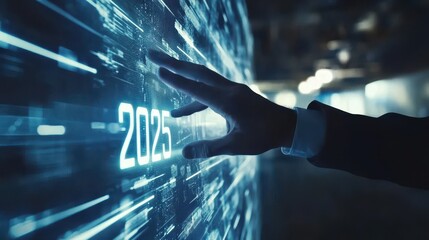 A Hand Reaching Towards the Future 2025 Digital Technological Innovation and Advancement