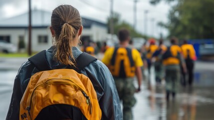 Community-based hurricane response training, with team drills