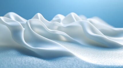 Fototapeta premium Elegant Flowing Fabric Abstract Background with Soft Waves and Textured Surface for Modern Design and Creative Projects in Light Color Palette