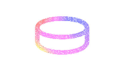 Icon hockey puck is made up of LED square shapes. There are bright diodes and there are black dead diodes