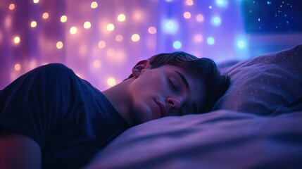 Insomnia relief visuals, with calming sleep environments
