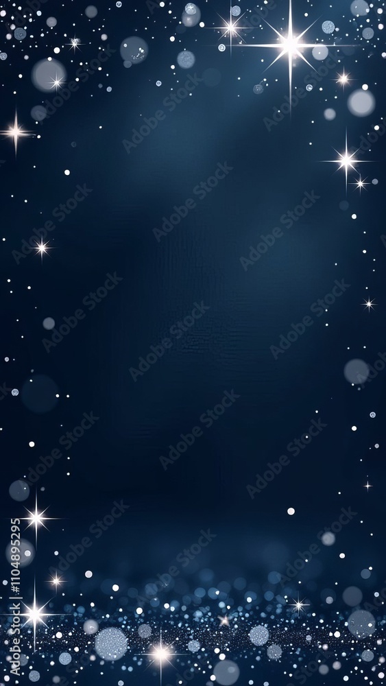 Poster a dark blue background with a large number of stars scattered throughout