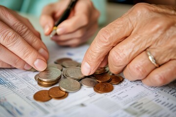 Smart saving habits, household members discussing bills