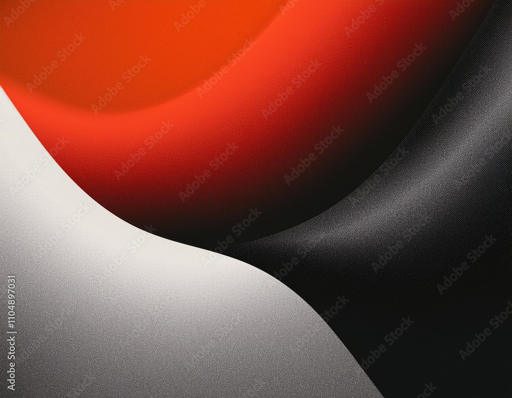 Poster bold red curve on a textured black and white background, perfect for dynamic designs