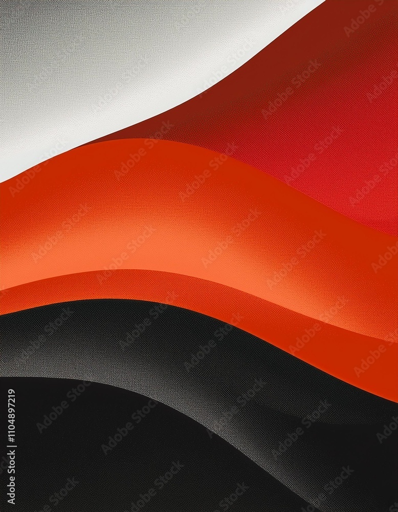 Poster dynamic abstract art with a striking red curve, for a touch of energy and excitement in your designs