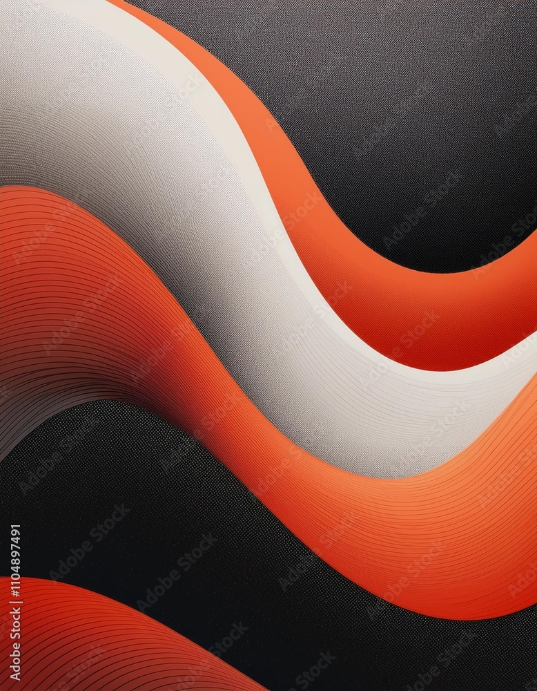 Poster minimalist abstract artwork with a red curve, perfect for creating a clean and modern look
