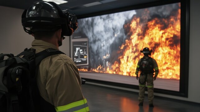 VR disaster response training, with realistic emergency scenarios