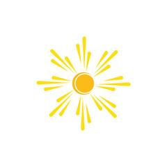 Sun logo vector template symbol design