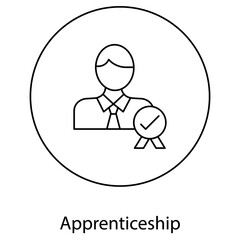 Apprenticeship Icon, Building Careers Through Apprenticeship Programs, Hands-On Training for Skill Development