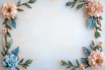 A soft watercolor painting of a certificate surrounded by pastel flowers and ribbons, evoking elegance and celebration