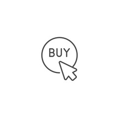 Click buy icon template vector illustration